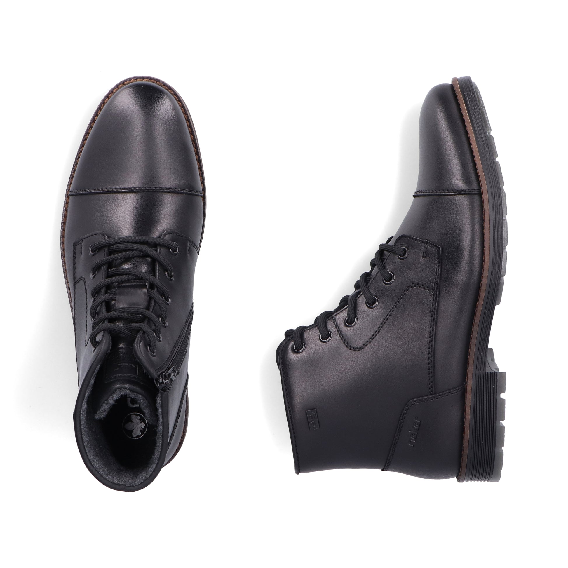 Black Zip Boots for Men | Rieker F4546-00