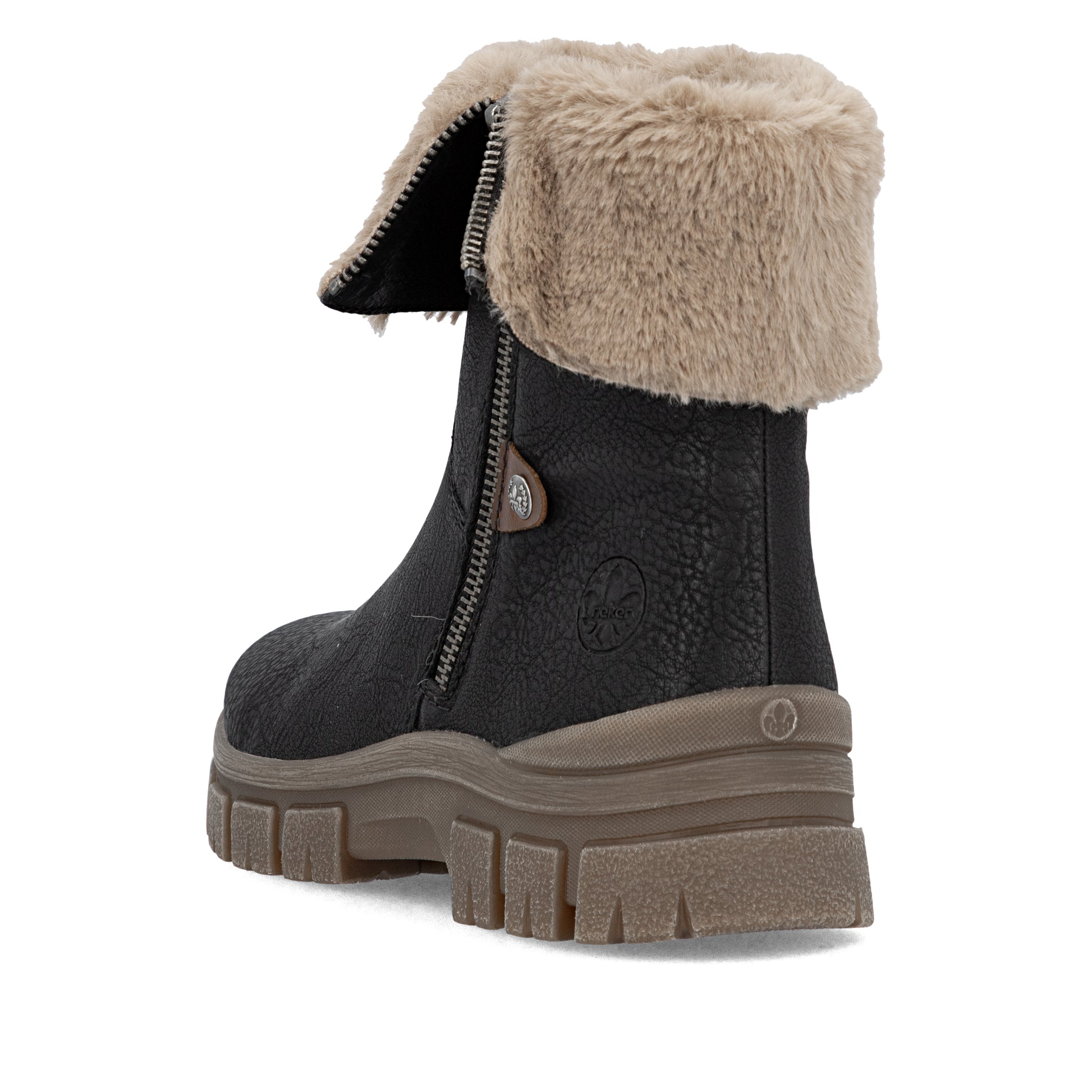 Black Zip Boots for Women | Rieker Z1182-00