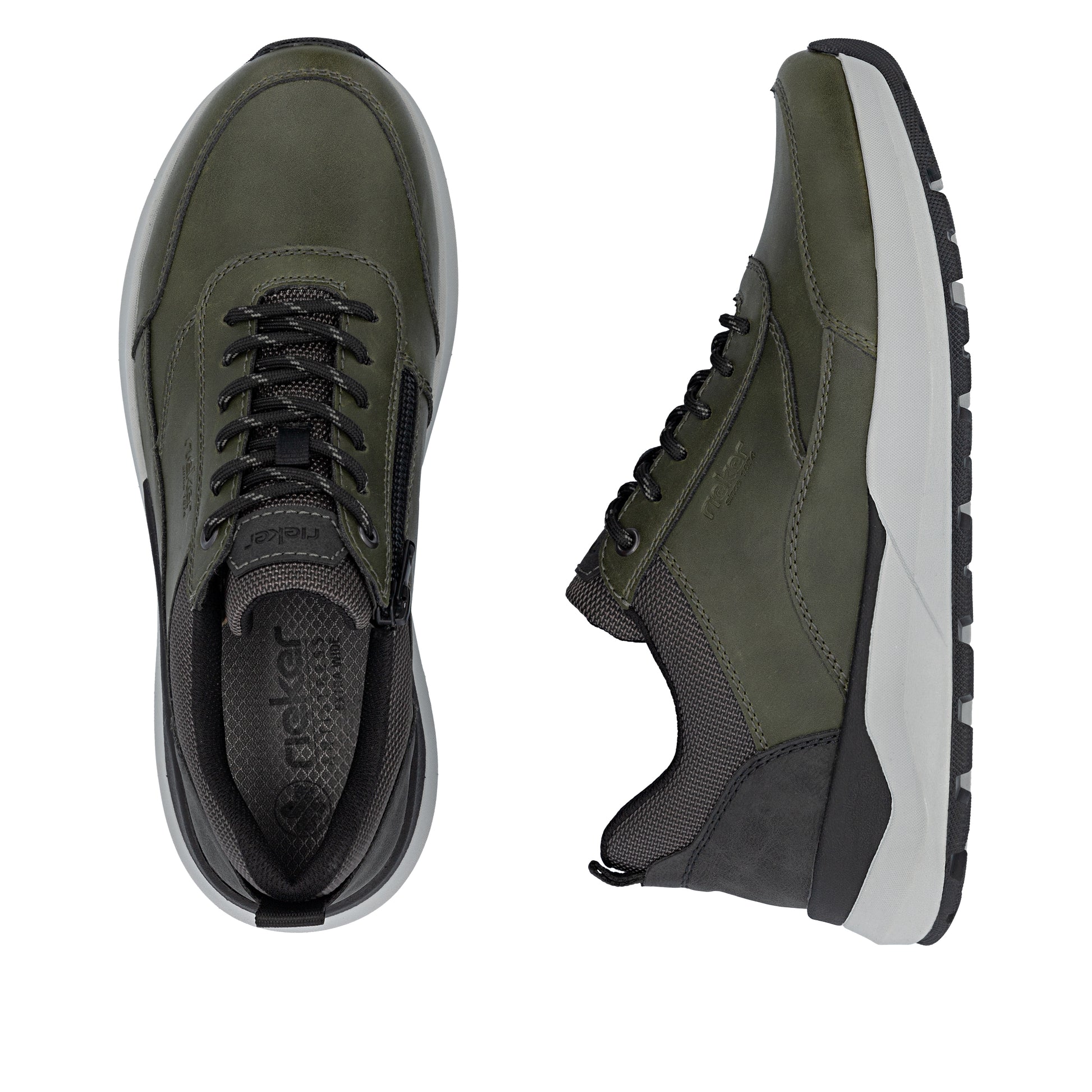 Green Zip Shoes for Men | Rieker 06000-54