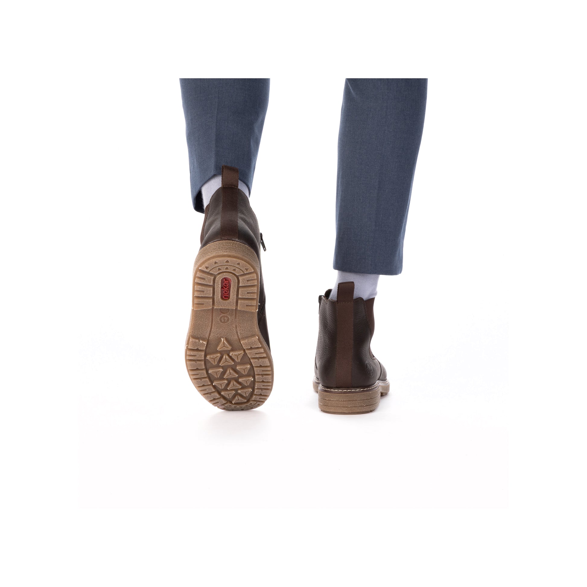 Brown Zip Boots for Men | Rieker 33180-27