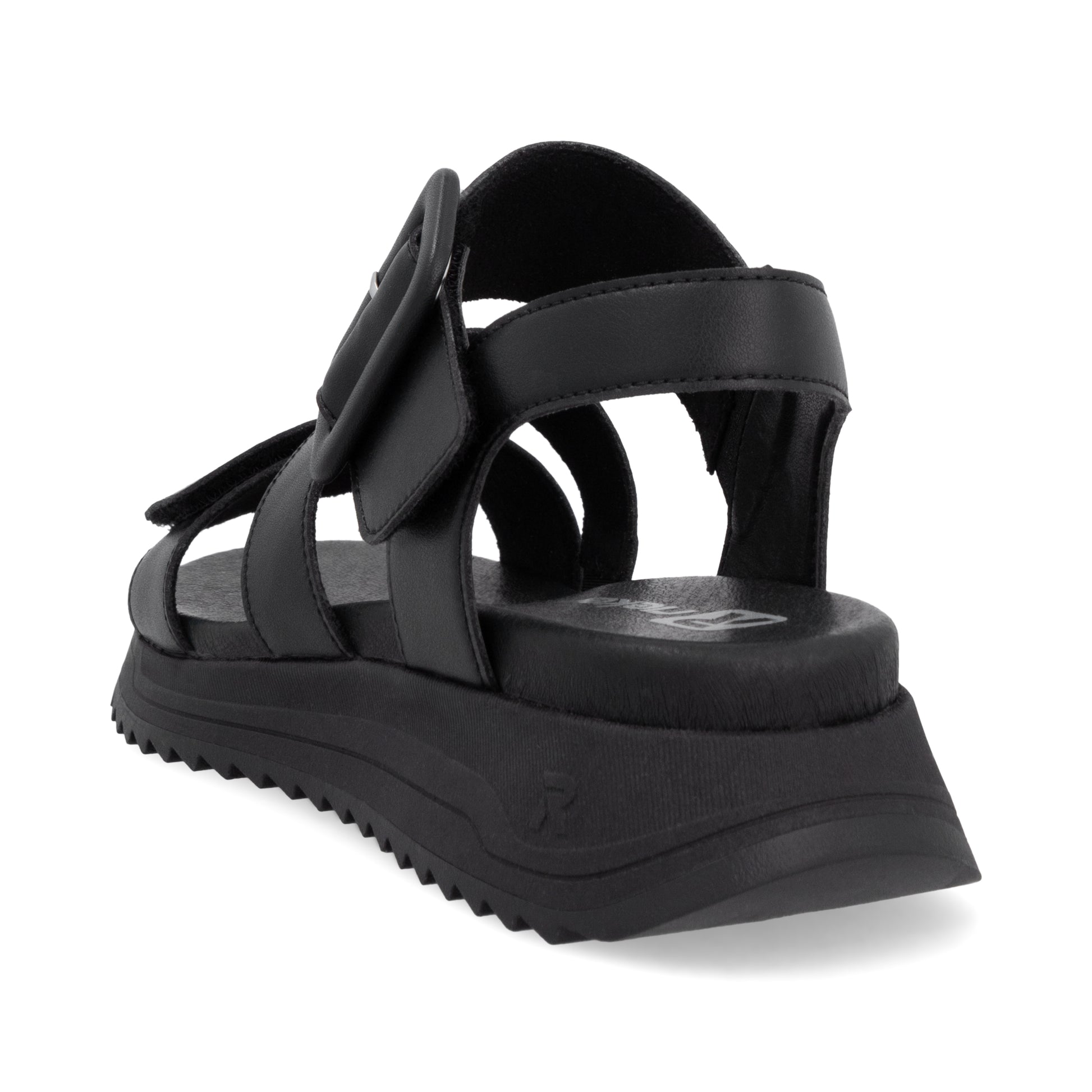 Black Hook & Loop Sandals for Women | Rieker Sport W2950-00