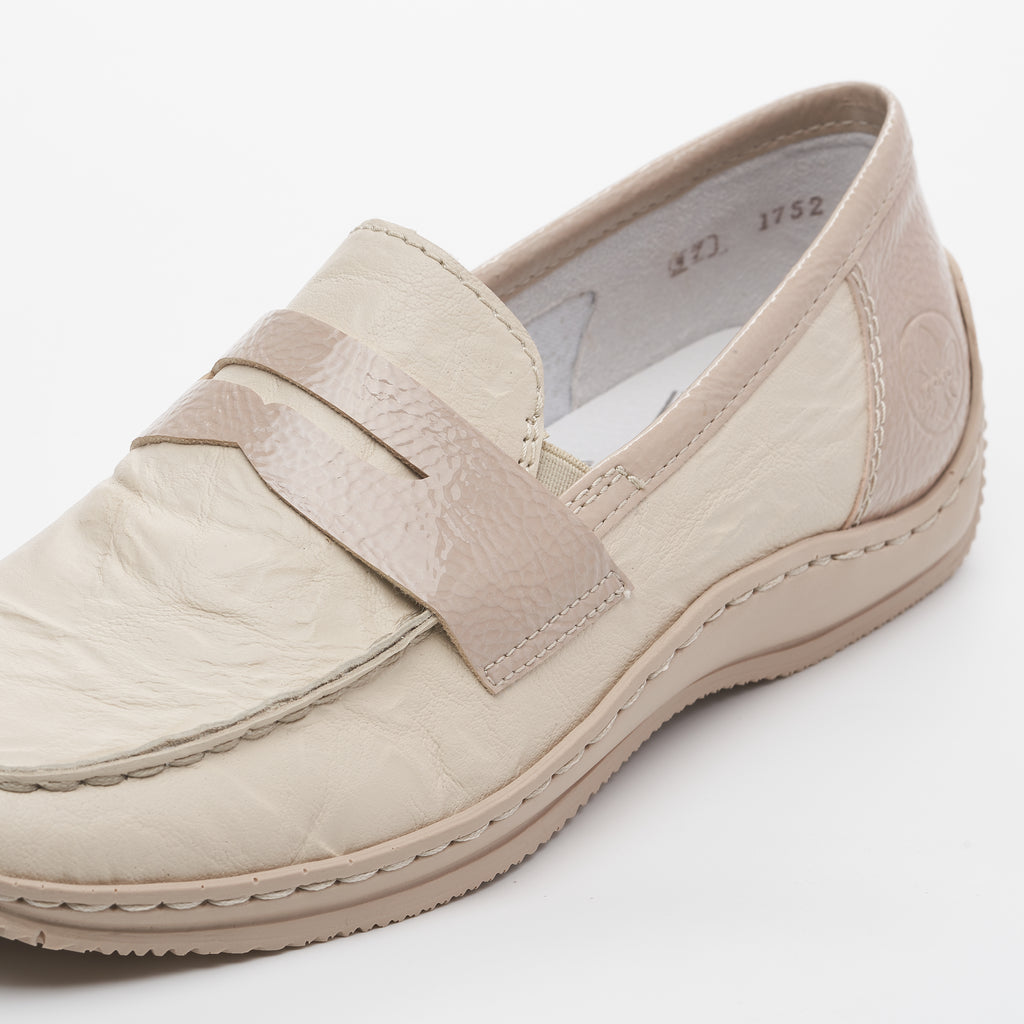 Beige Slip-On Shoes for Women | Rieker L1752-60
