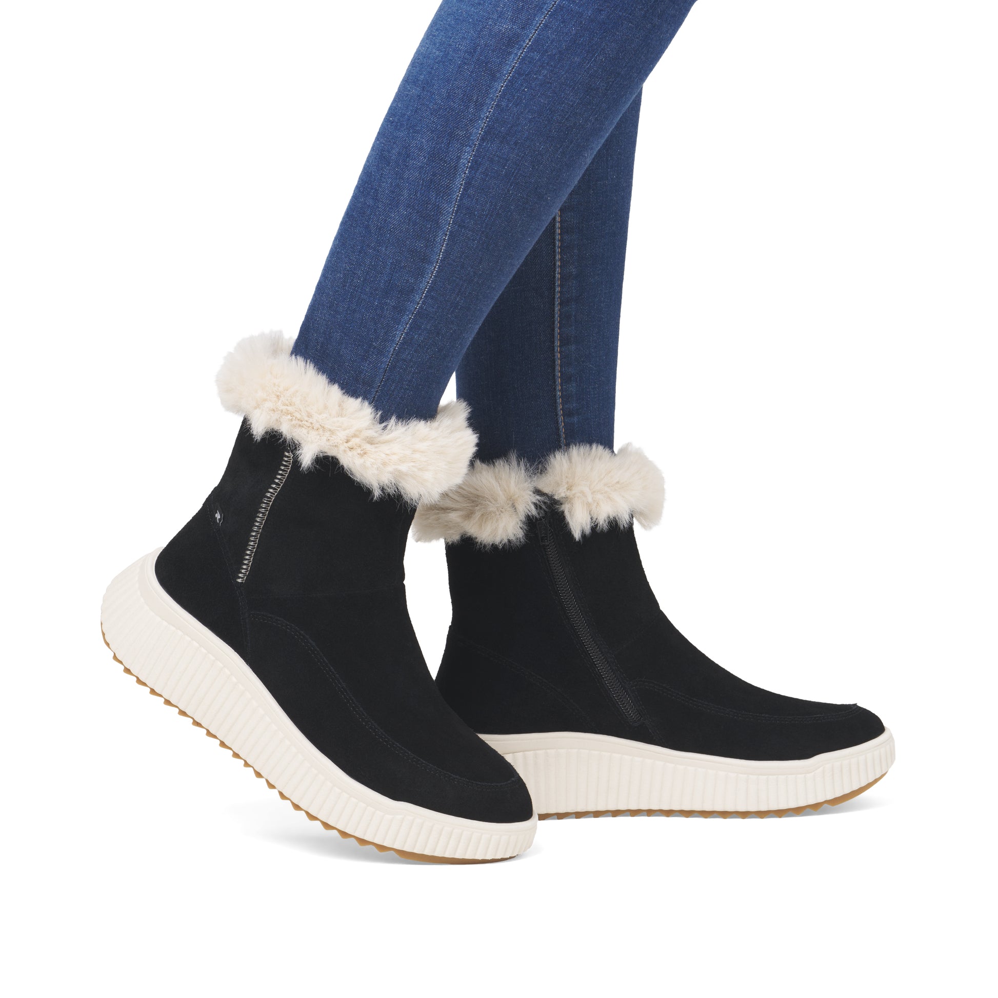 Black Zip Boots for Women | Rieker Sport W1772-00