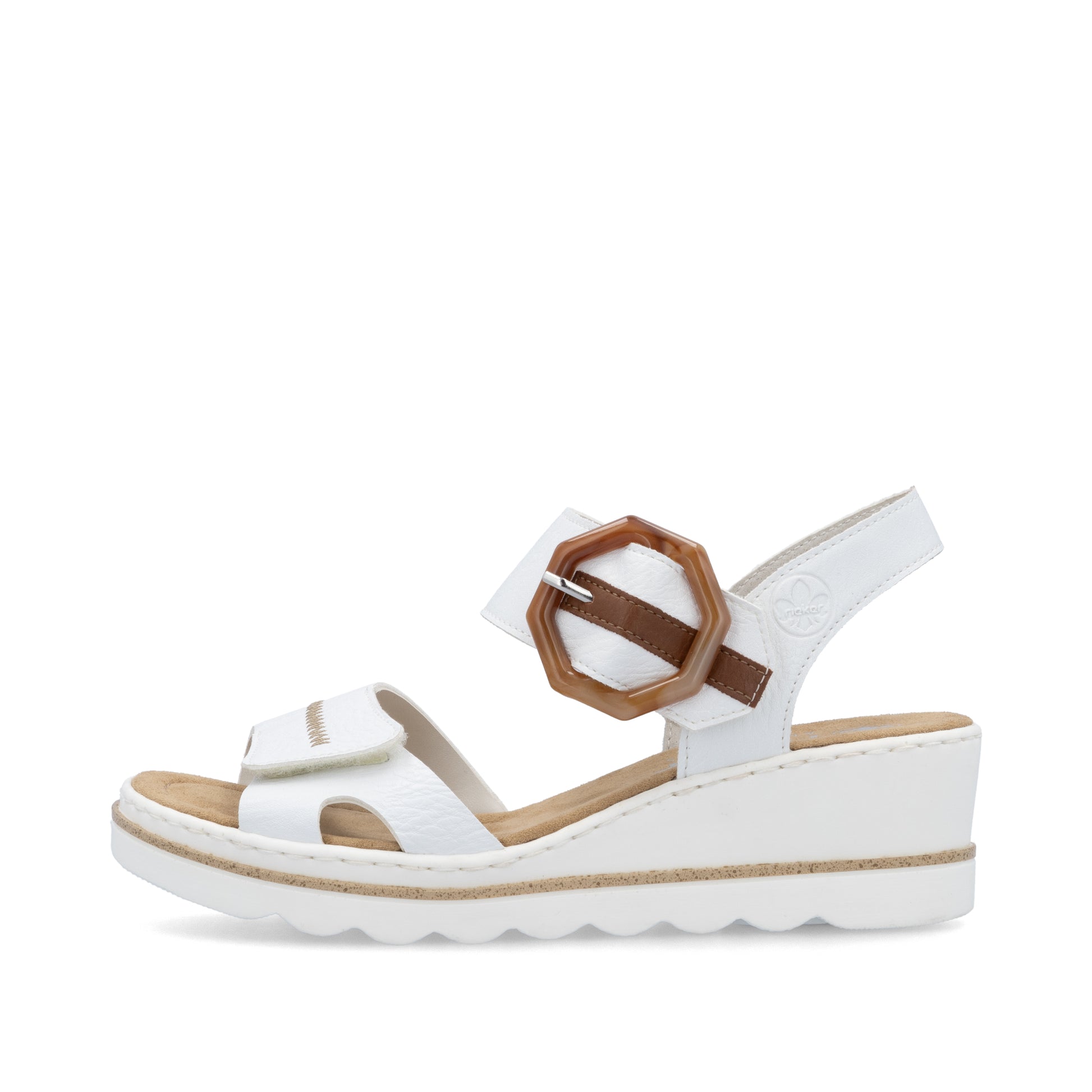 White Hook & Loop Sandals for Women | Rieker 67476-83