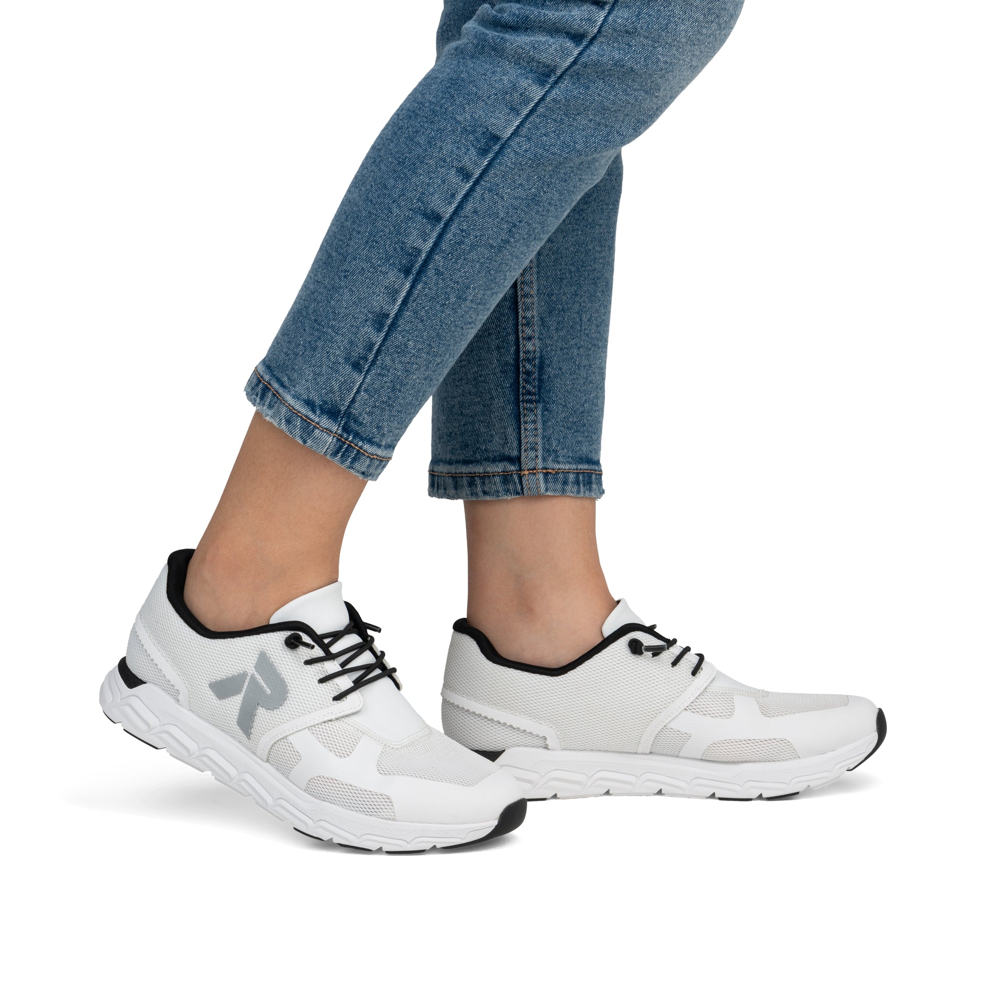 White Elasticated Shoes for Women | Rieker M9000-80
