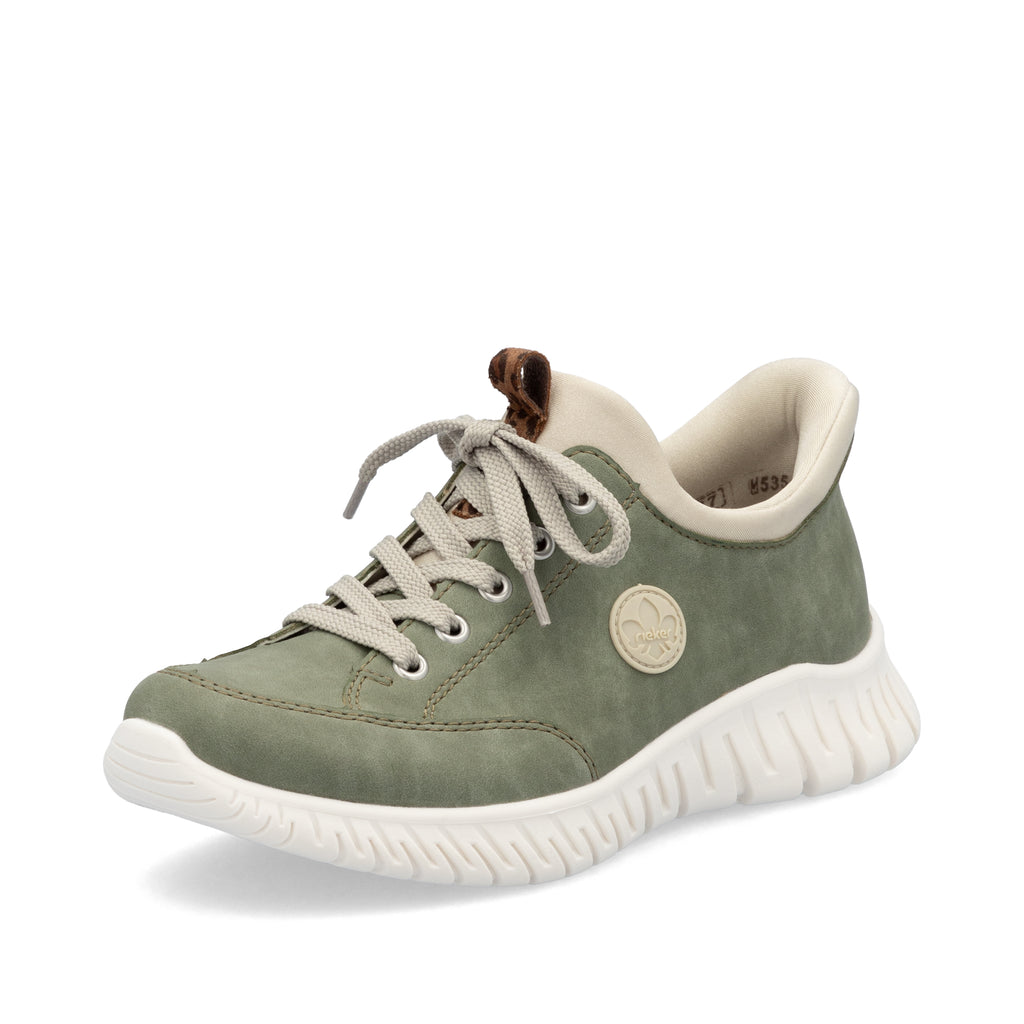 Green Elasticated Shoes for Women | Rieker M5354-52