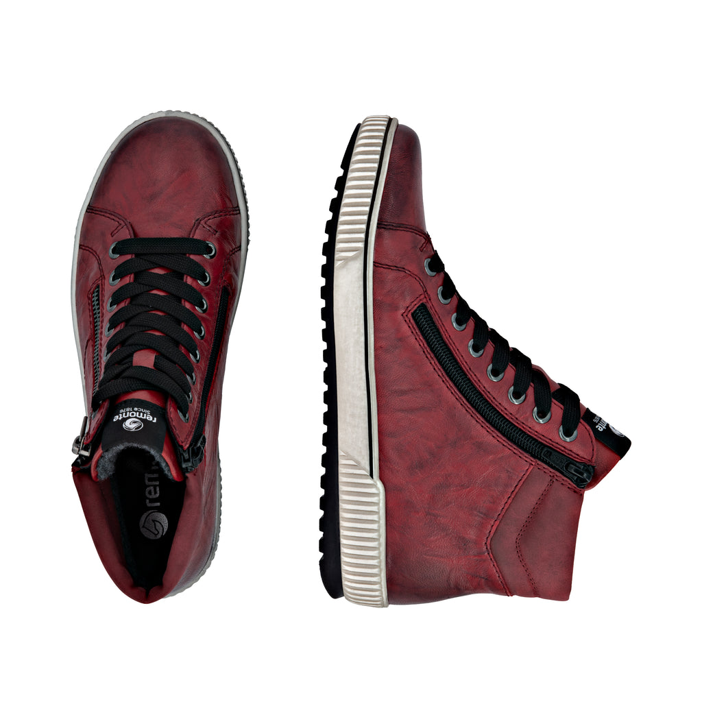 Red Zip Boots for Women | Remonte D0772-36