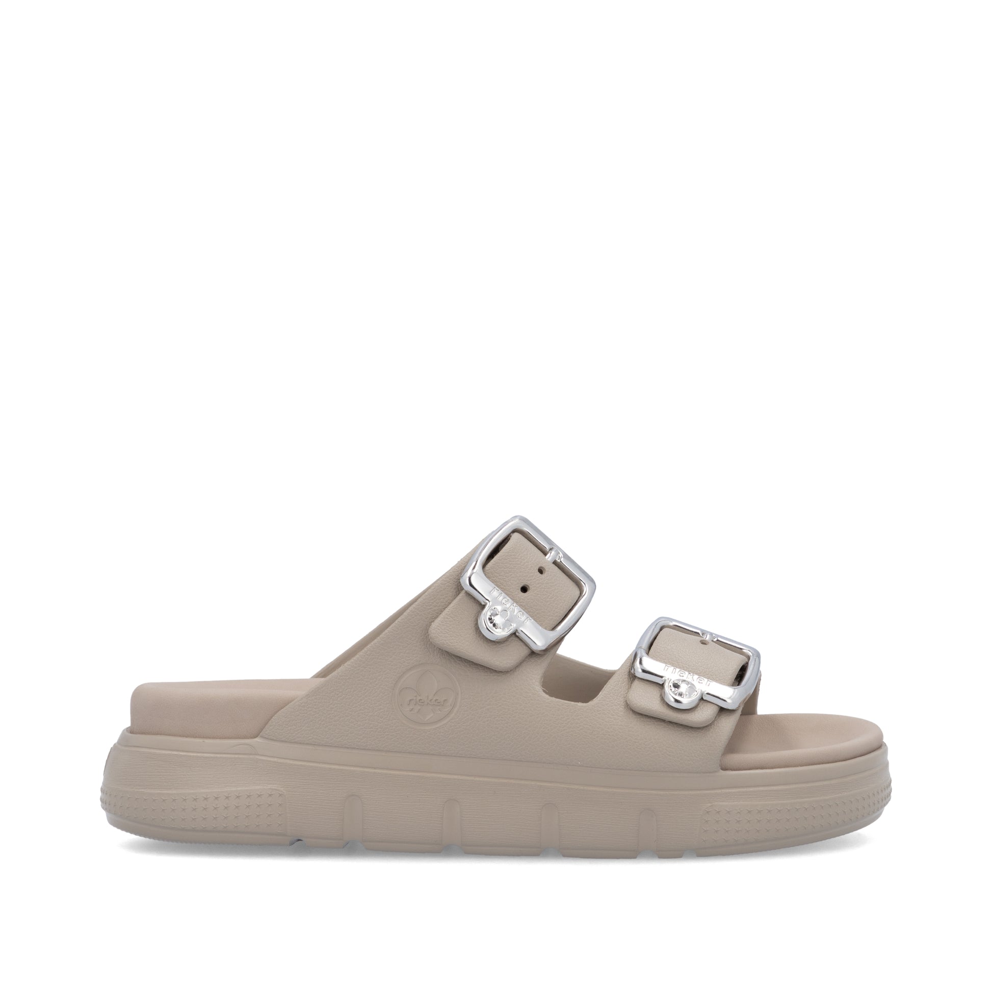 Beige Buckle Sandals for Women | Rieker P2180-60
