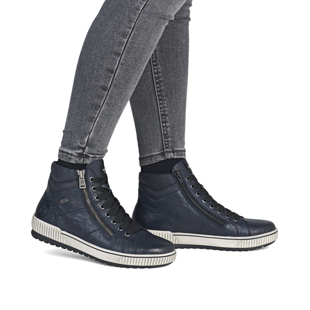 Blue Zip Boots for Women | Remonte D0772-15