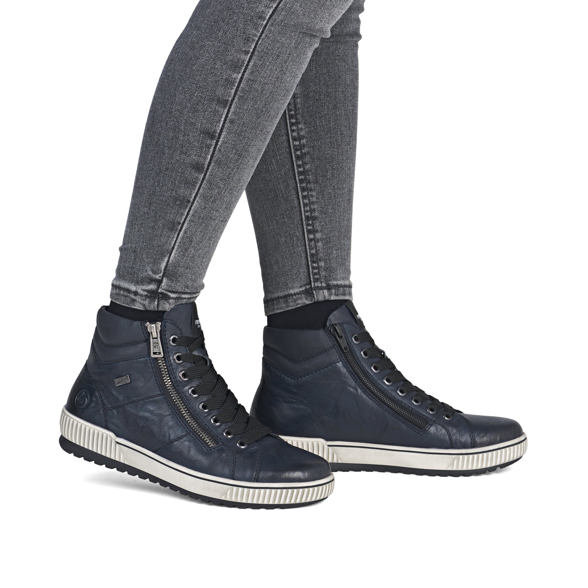 Blue Zip Boots for Women | Remonte D0772-15
