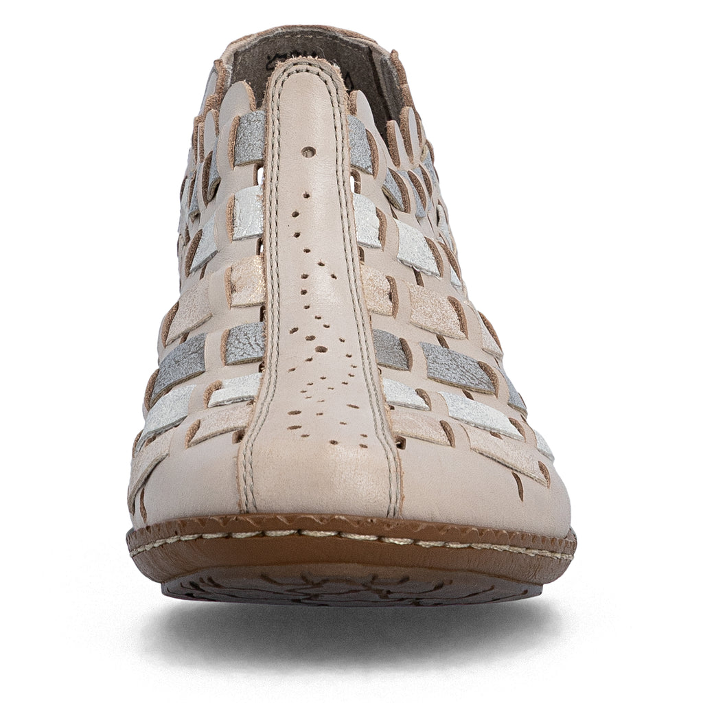 Beige Elasticated Shoes for Women | Rieker 46778-64