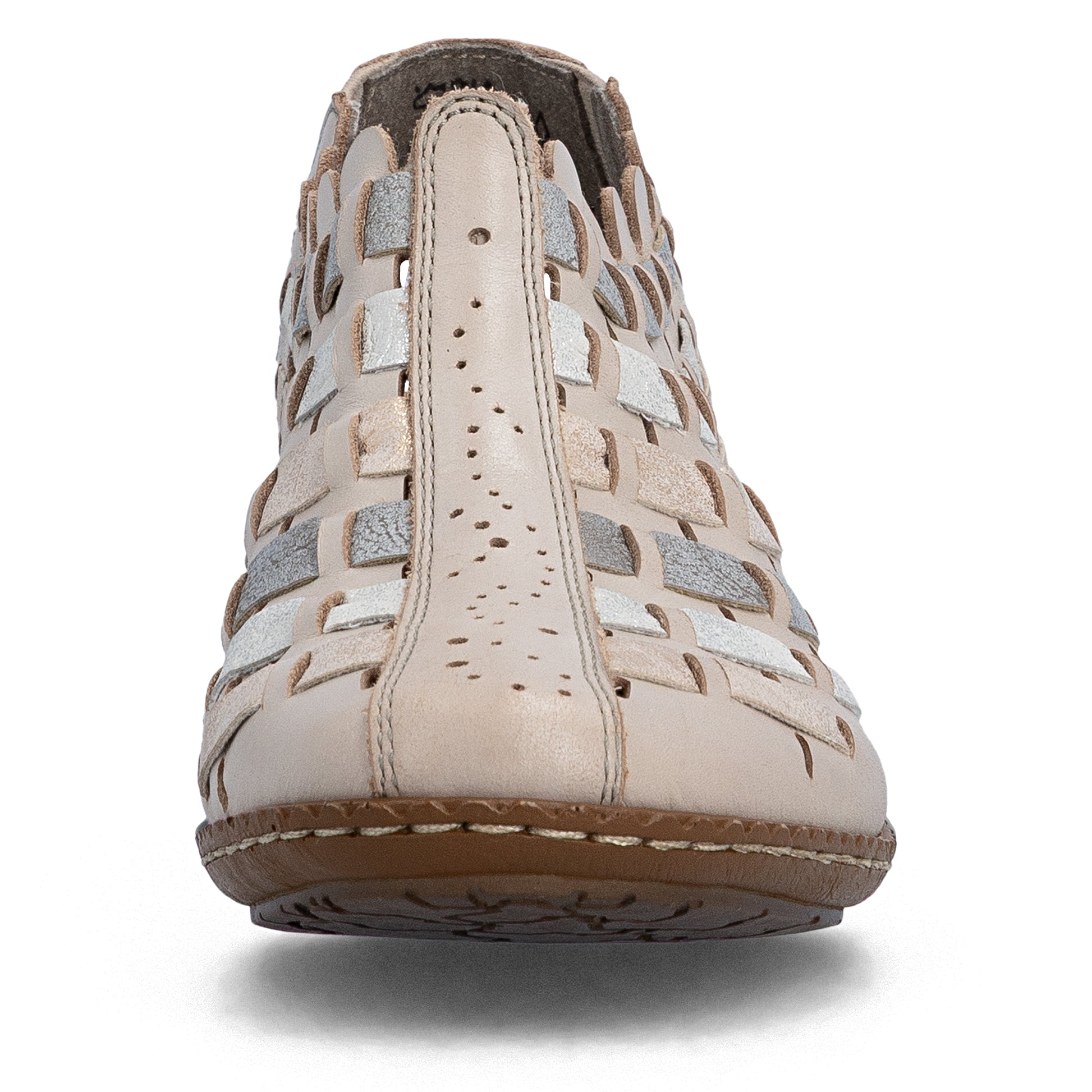 Beige Elasticated Shoes for Women | Rieker 46778-64