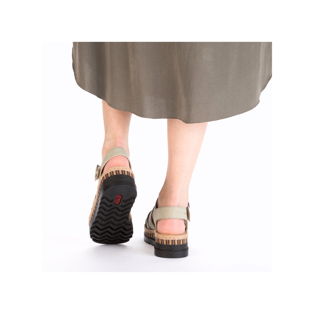 Green Hook & Loop Sandals for Women | Rieker V7904-52