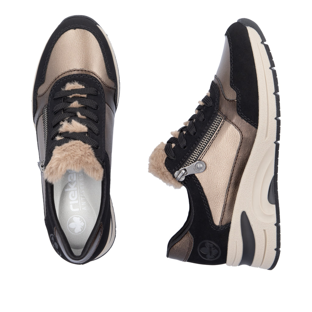 Beige Zip Shoes for Women | Rieker N9301-90
