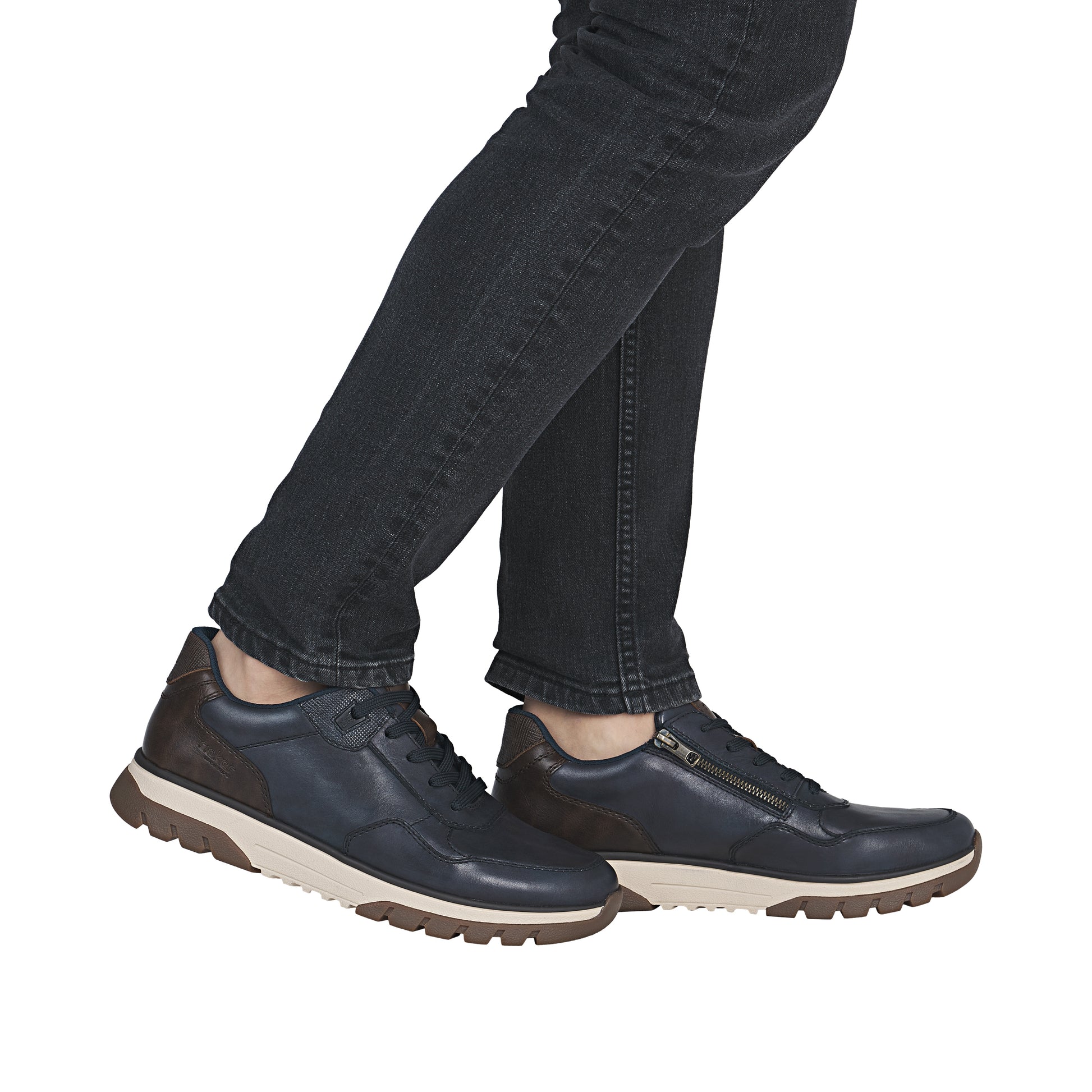 Blue Zip Shoes for Men | Rieker B9301-14