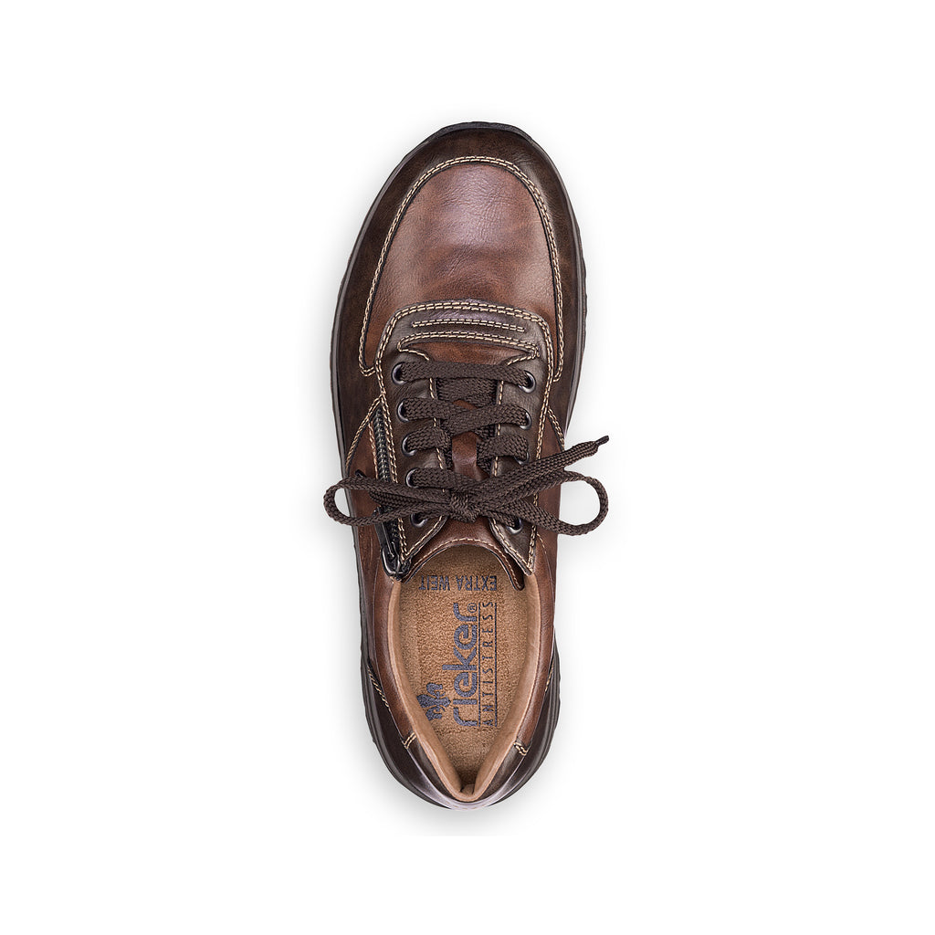 Brown Zip Shoes for Men | Rieker 03329-25