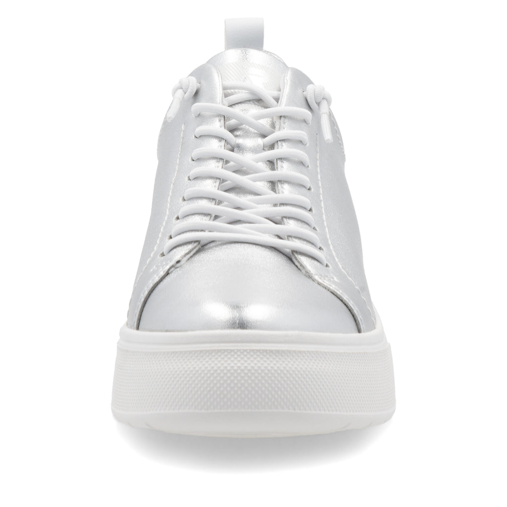 Silver/Platinum Elasticated Shoes for Women | Rieker W2301-90