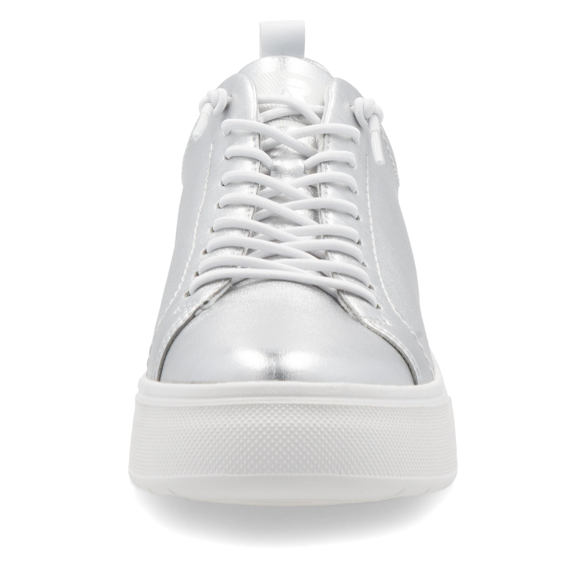 Silver/Platinum Elasticated Shoes for Women | Rieker W2301-90