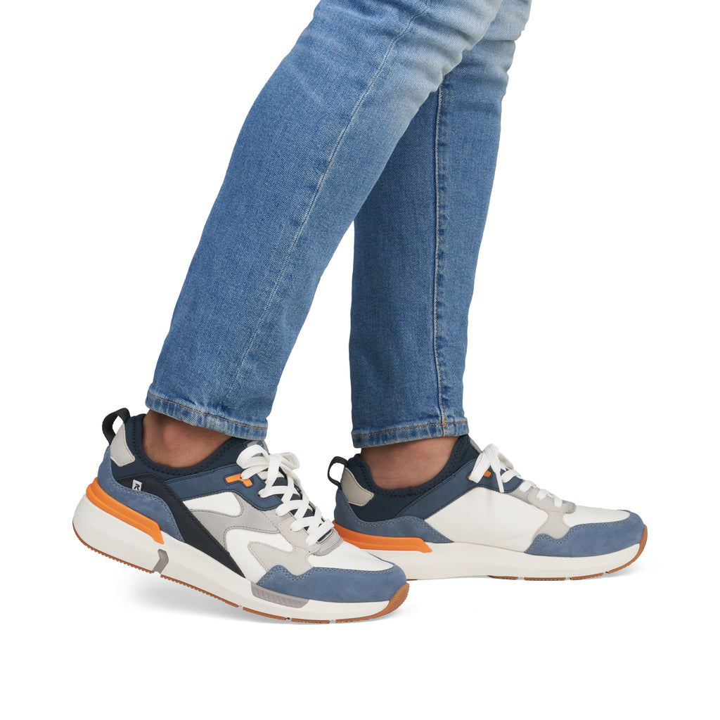 Blue Elasticated Shoes for Men | Rieker U1403-14