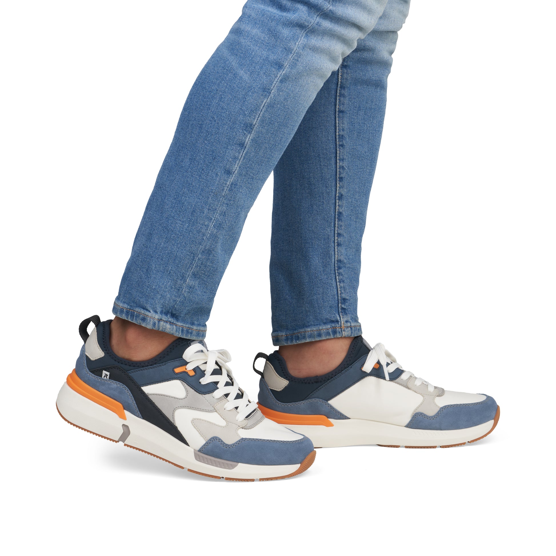 Blue Elasticated Shoes for Men | Rieker U1403-14