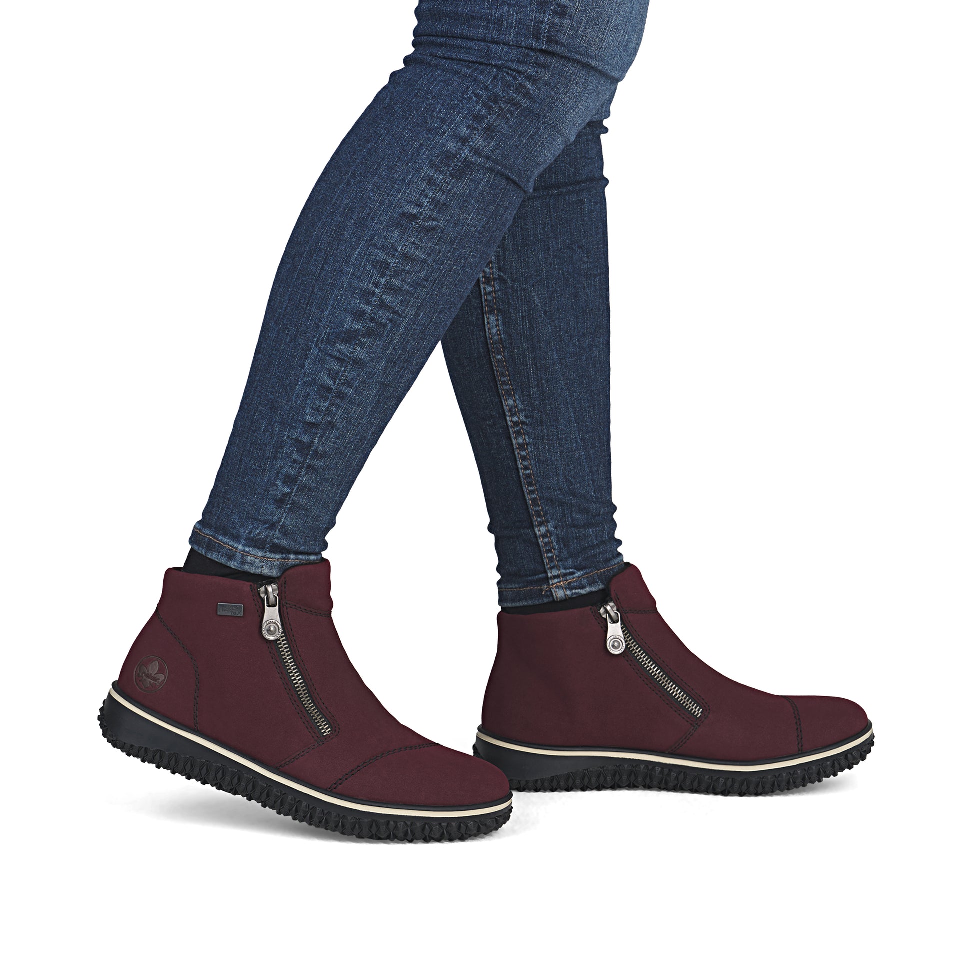 Red Zip Boots for Women | Rieker Z4265-35