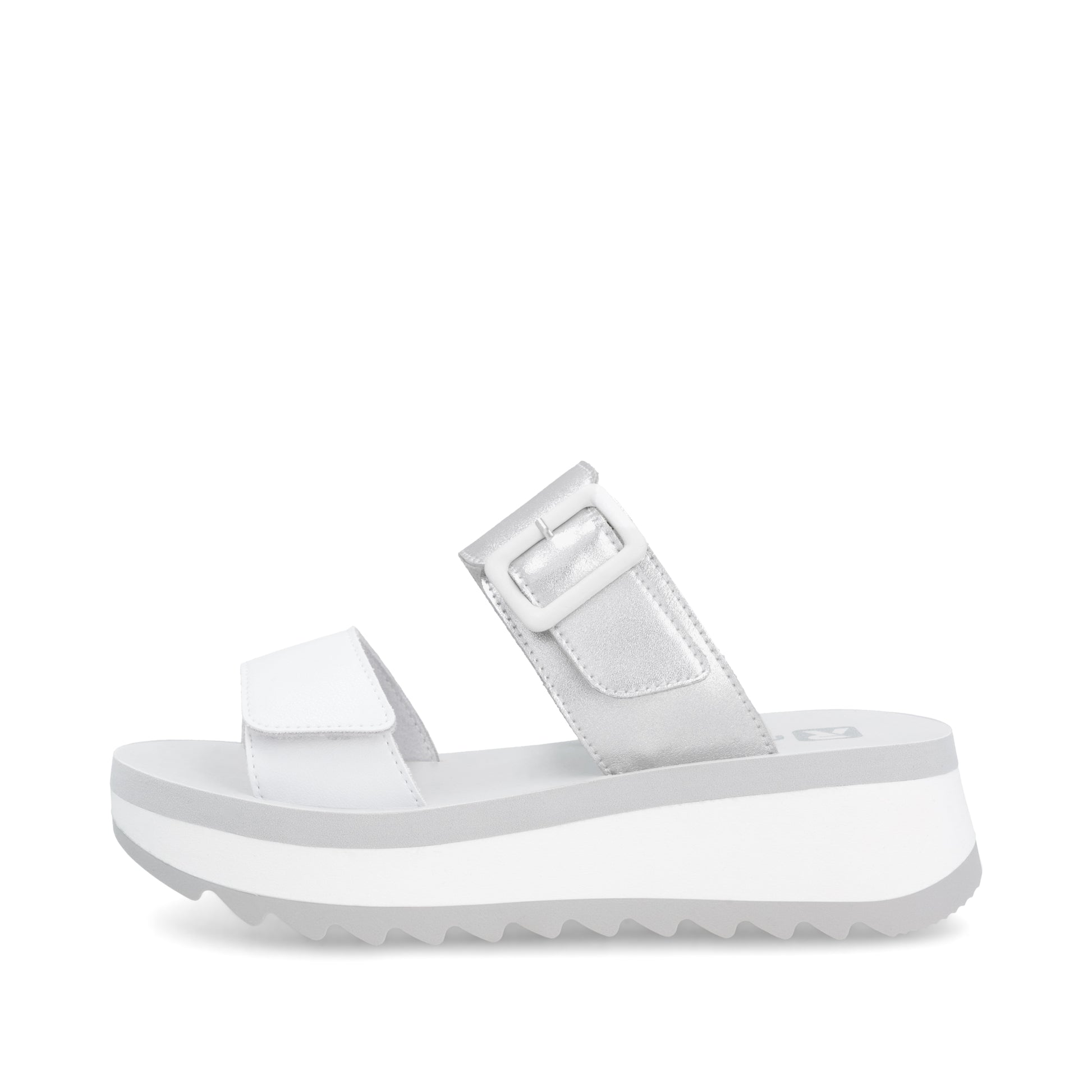White Hook & Loop Sandals for Women | Rieker W3050-90