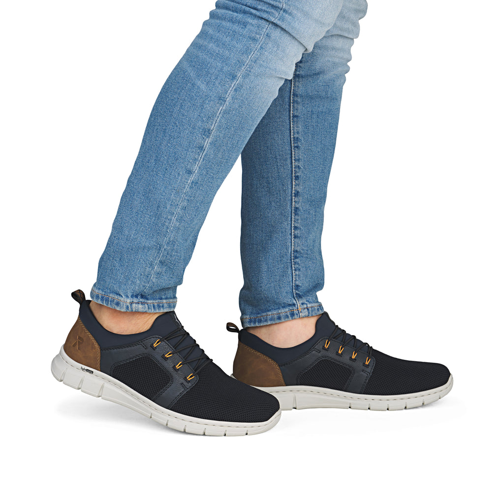 Blue Elasticated Shoes for Men | Rieker B7796-14