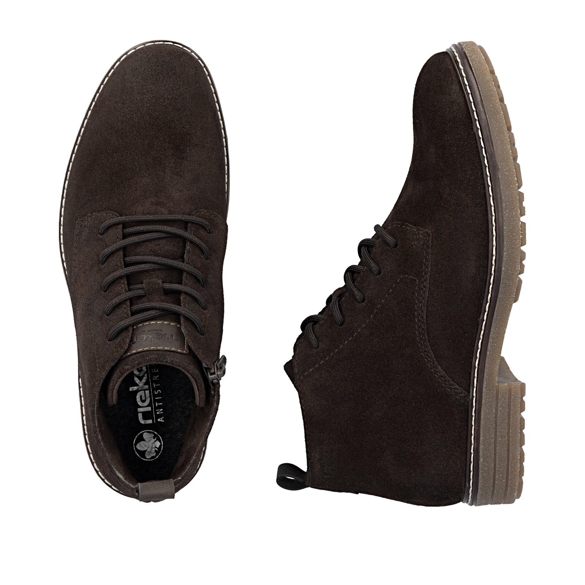 Brown Zip Boots for Men | Rieker 33106-25