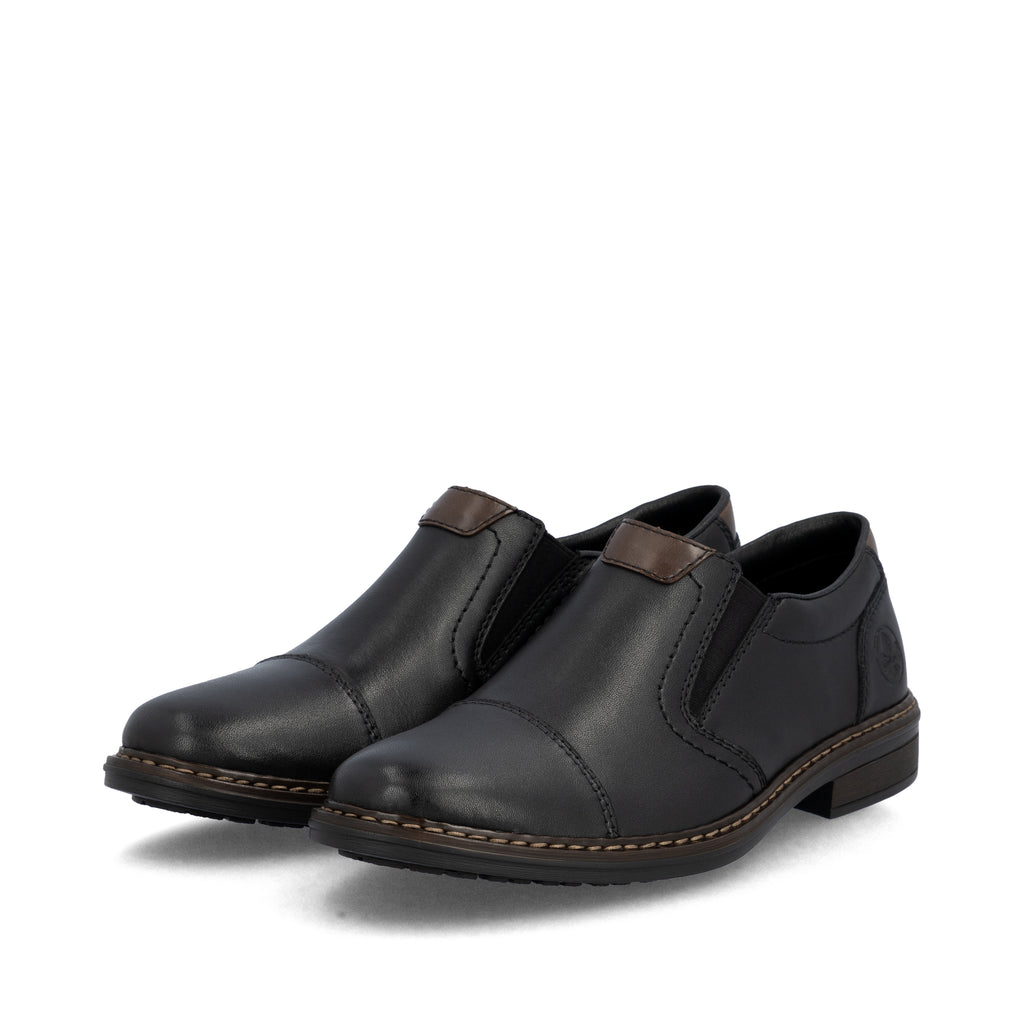 Black Elasticated Shoes for Men | Rieker 17659-00