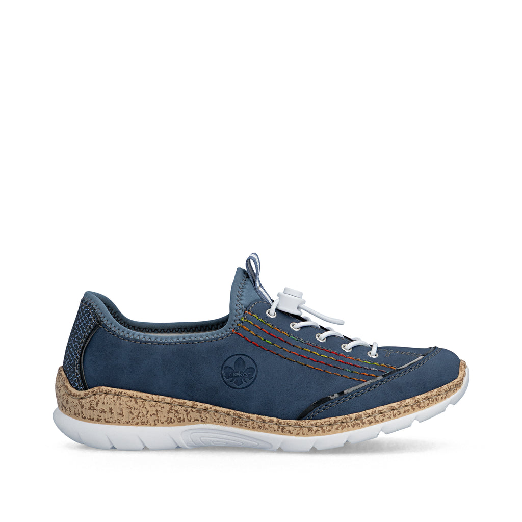 Blue Elasticated Shoes for Women | Rieker N42T0-14