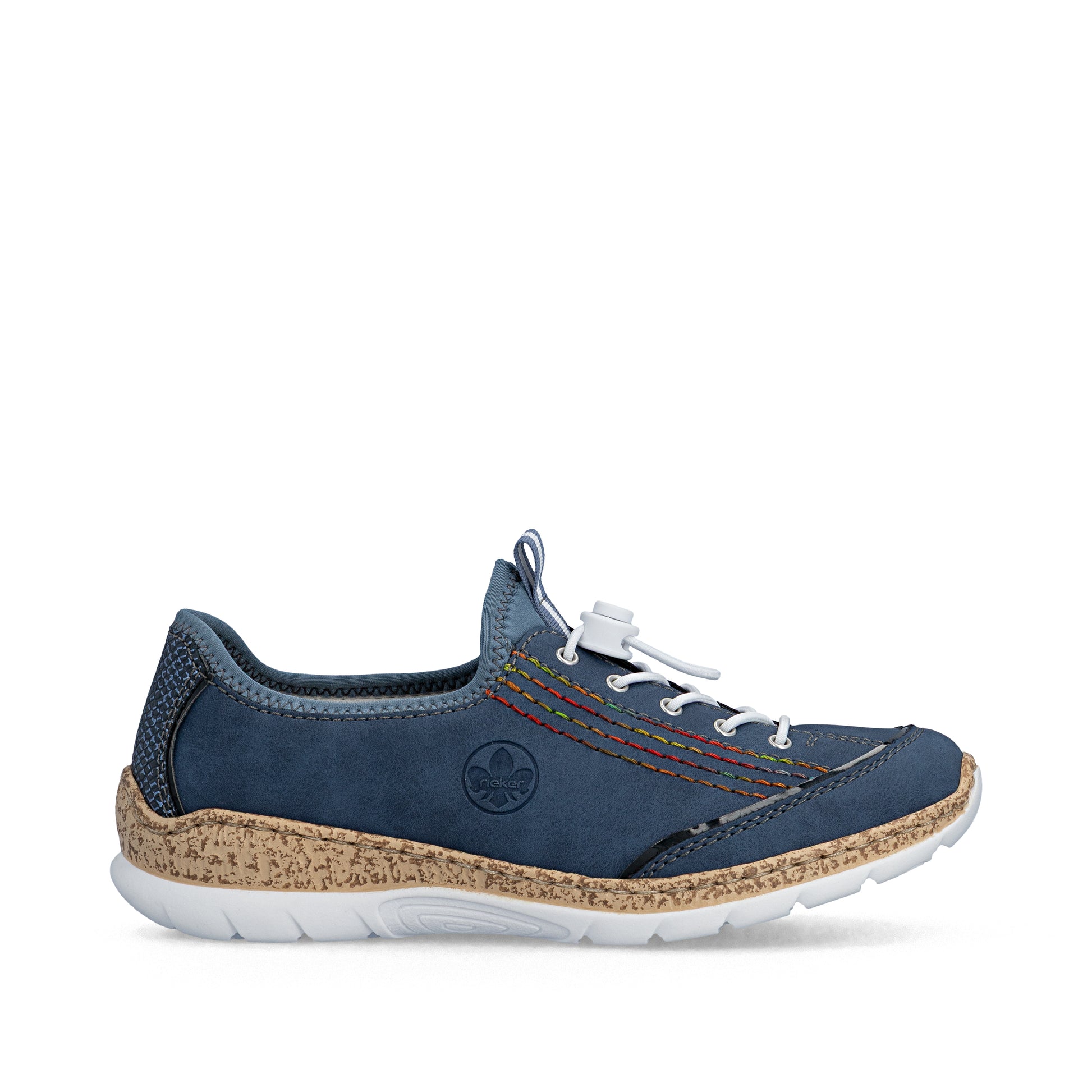 Blue Elasticated Shoes for Women | Rieker N42T0-14