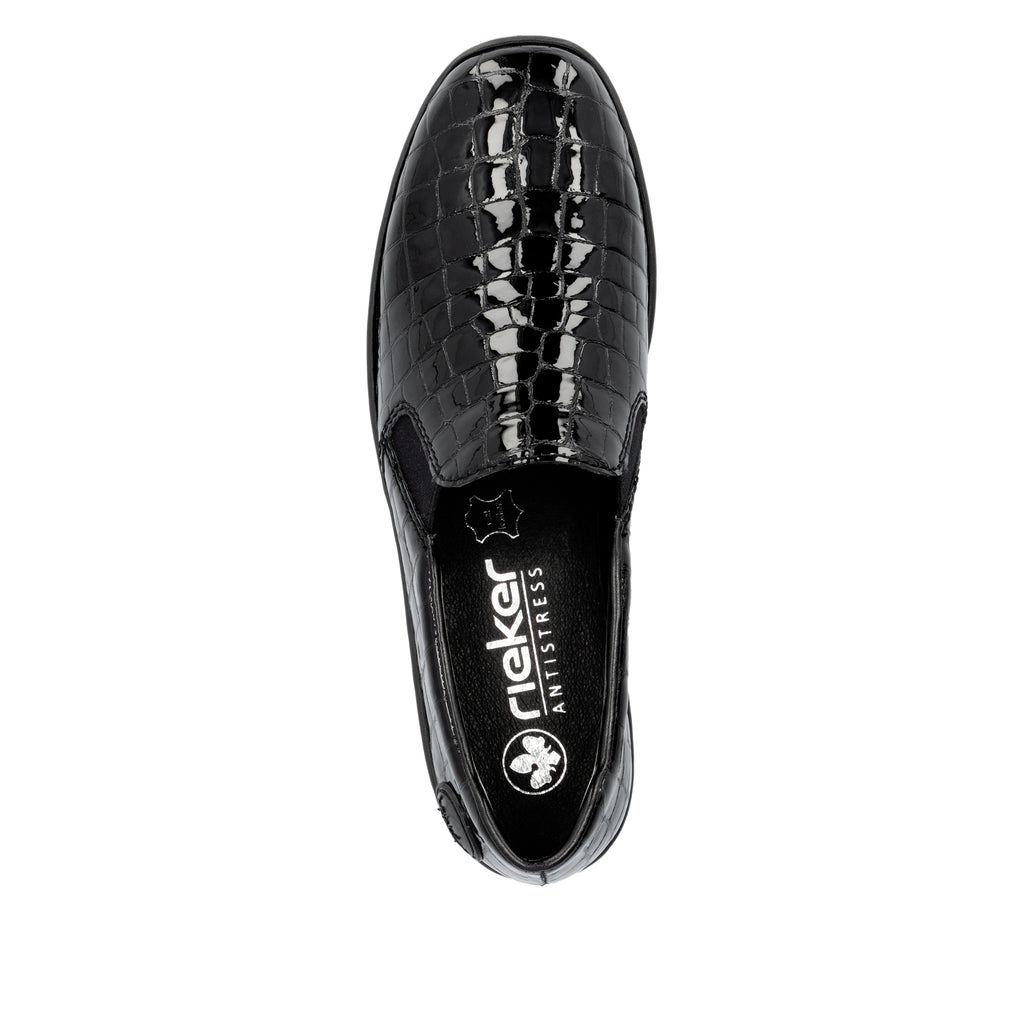 Black Elasticated Shoes for Women | Rieker 48752-00
