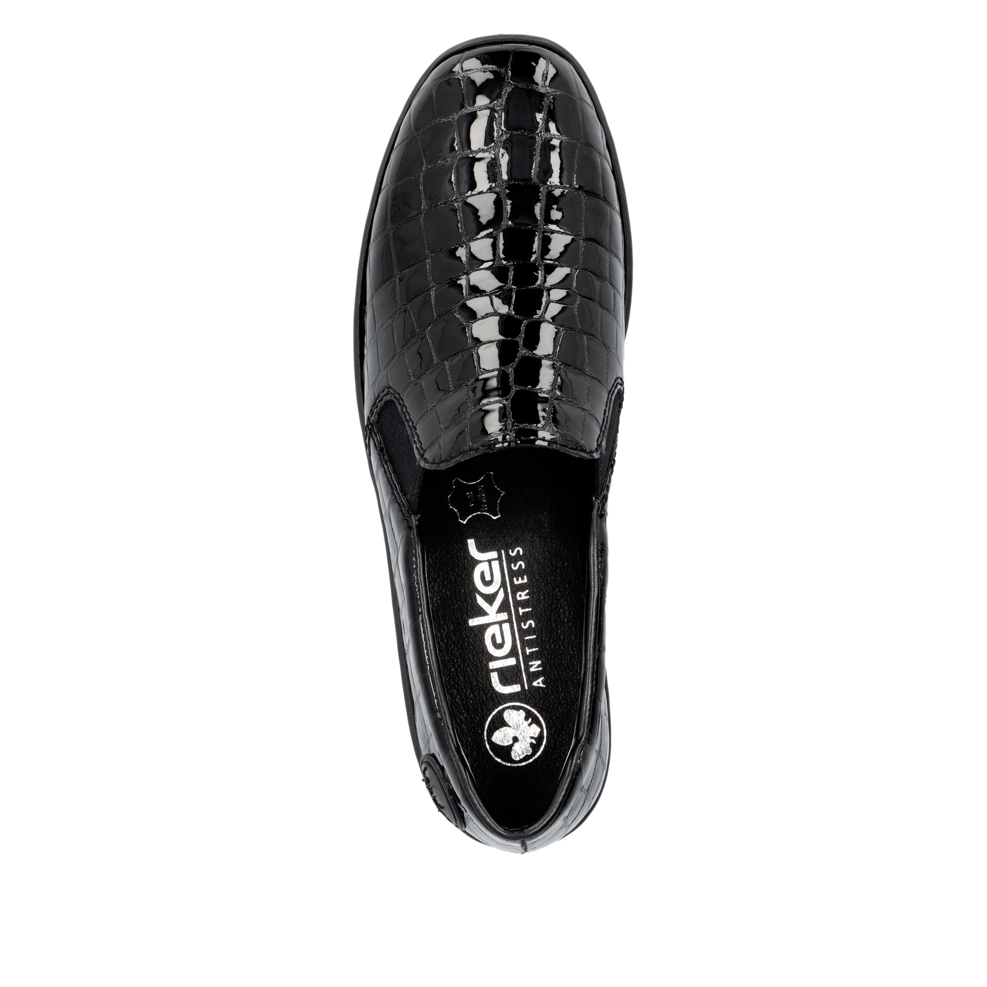 Black Elasticated Shoes for Women | Rieker 48752-00