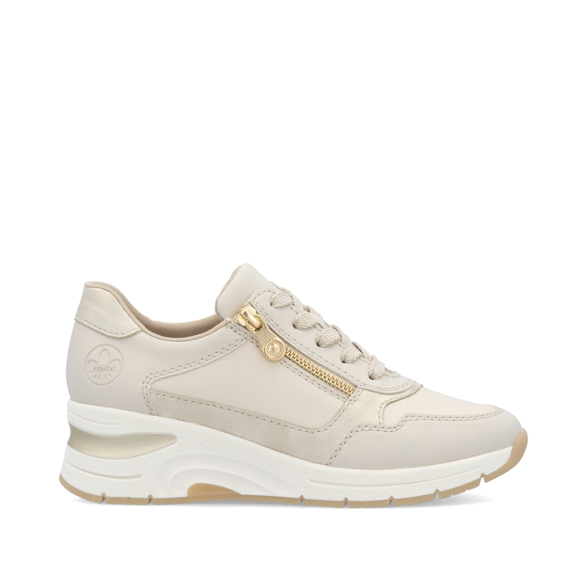 Beige Zip Shoes for Women | Rieker N9301-60