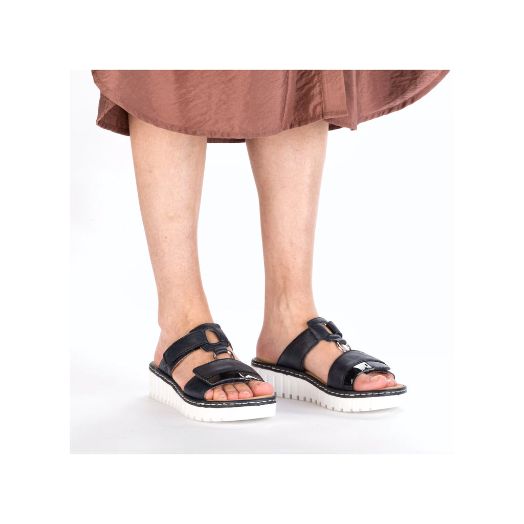 Blue Hook & Loop Sandals for Women | Rieker V1396-14