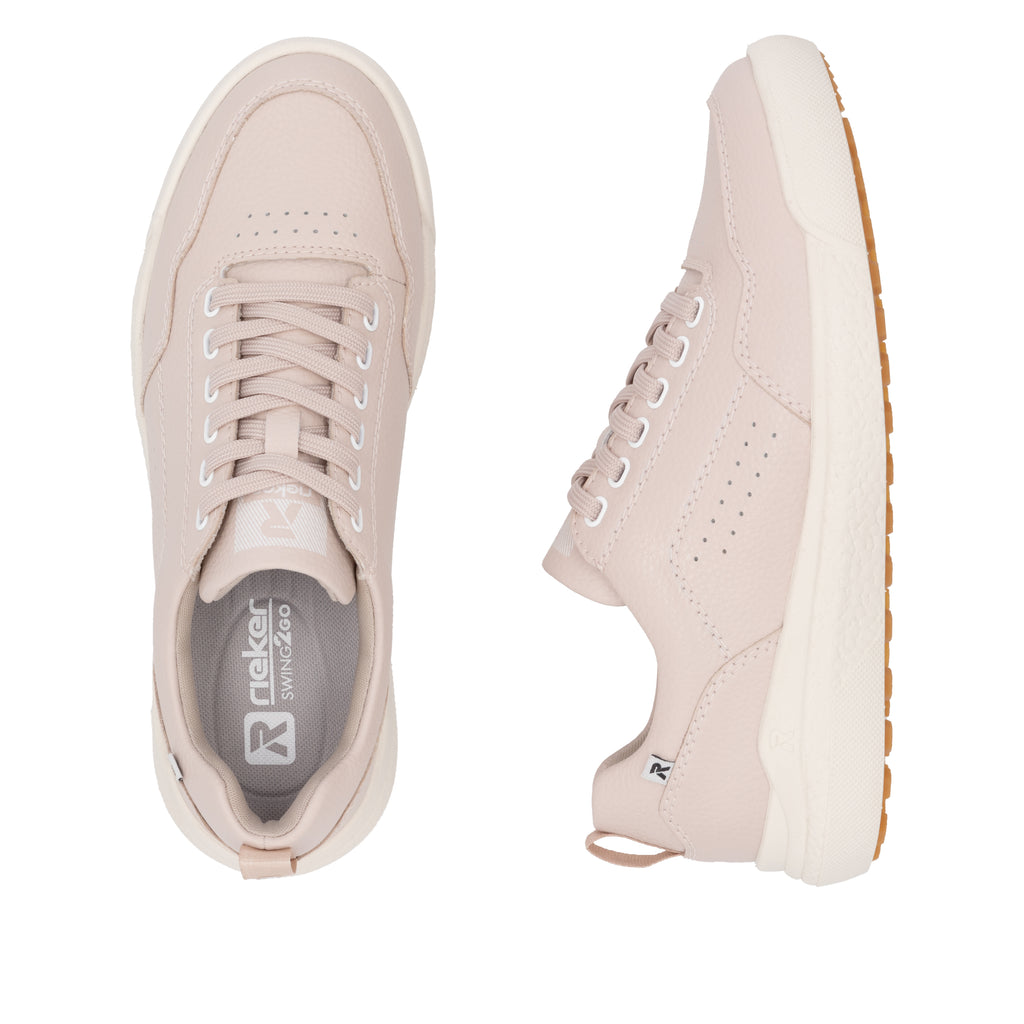 Pink Elasticated Shoes for Women | Rieker W1101-31