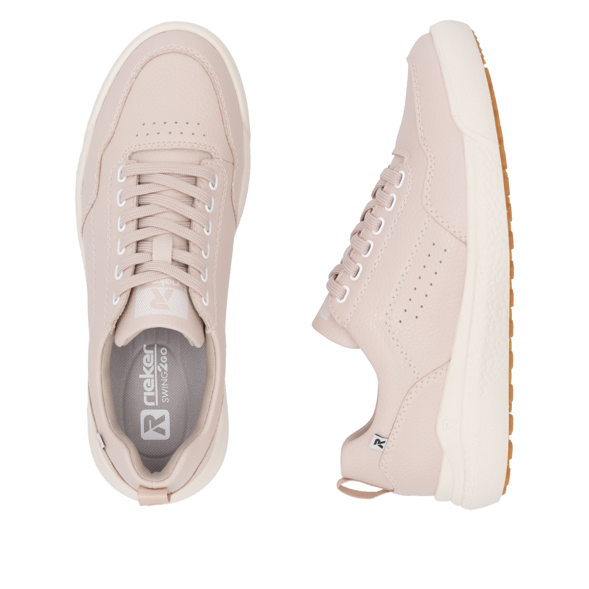 Pink Elasticated Shoes for Women | Rieker W1101-31