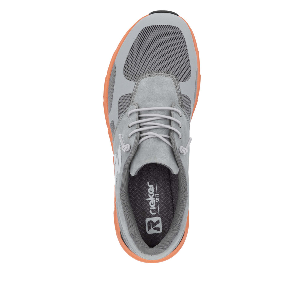 Grey Elasticated Shoes for Men | Rieker 09100-45