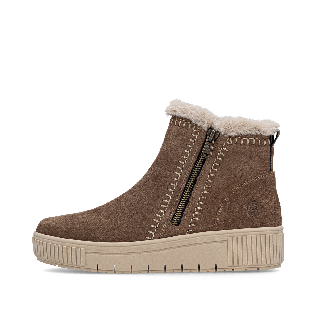 Brown Zip Boots for Women | Remonte D3B70-20