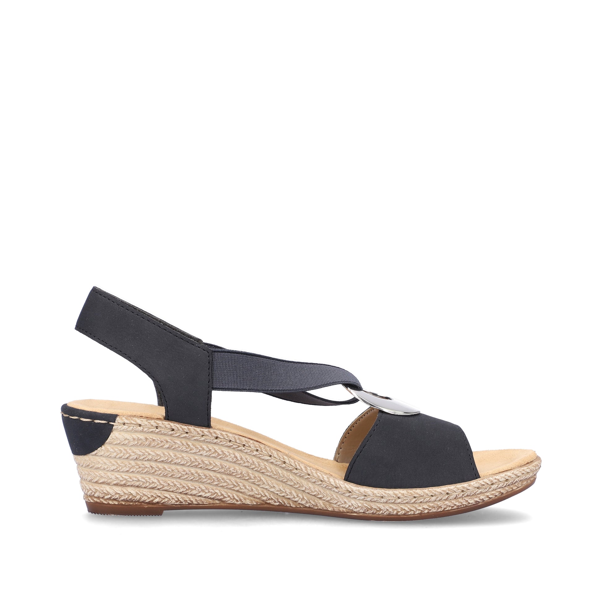 Blue Elasticated Sandals for Women | Rieker 624H6-14