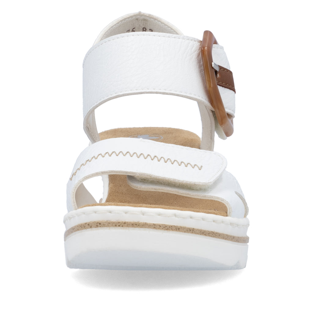 White Hook & Loop Sandals for Women | Rieker 67476-83