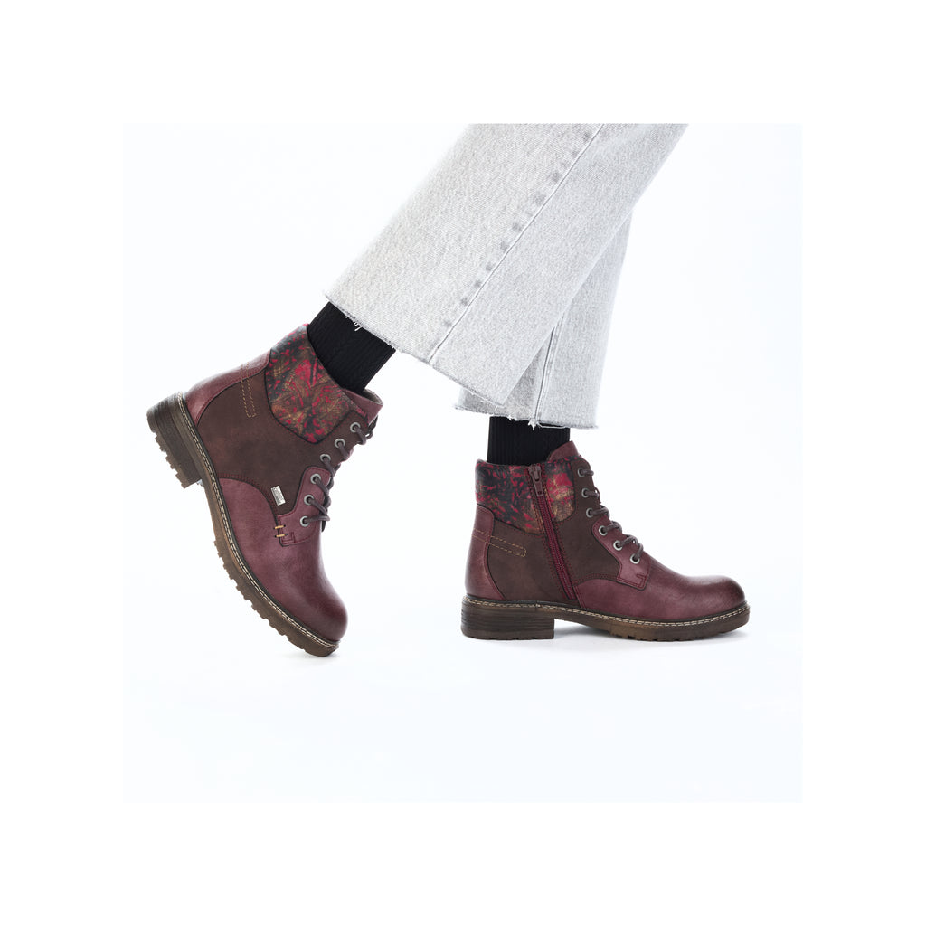 Red Zip Boots for Women | Rieker 94712-35