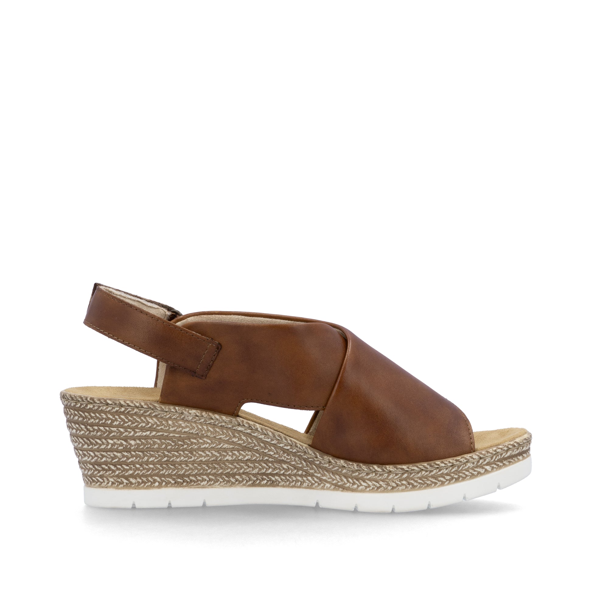 Brown Hook & Loop Sandals for Women | Rieker 61975-24