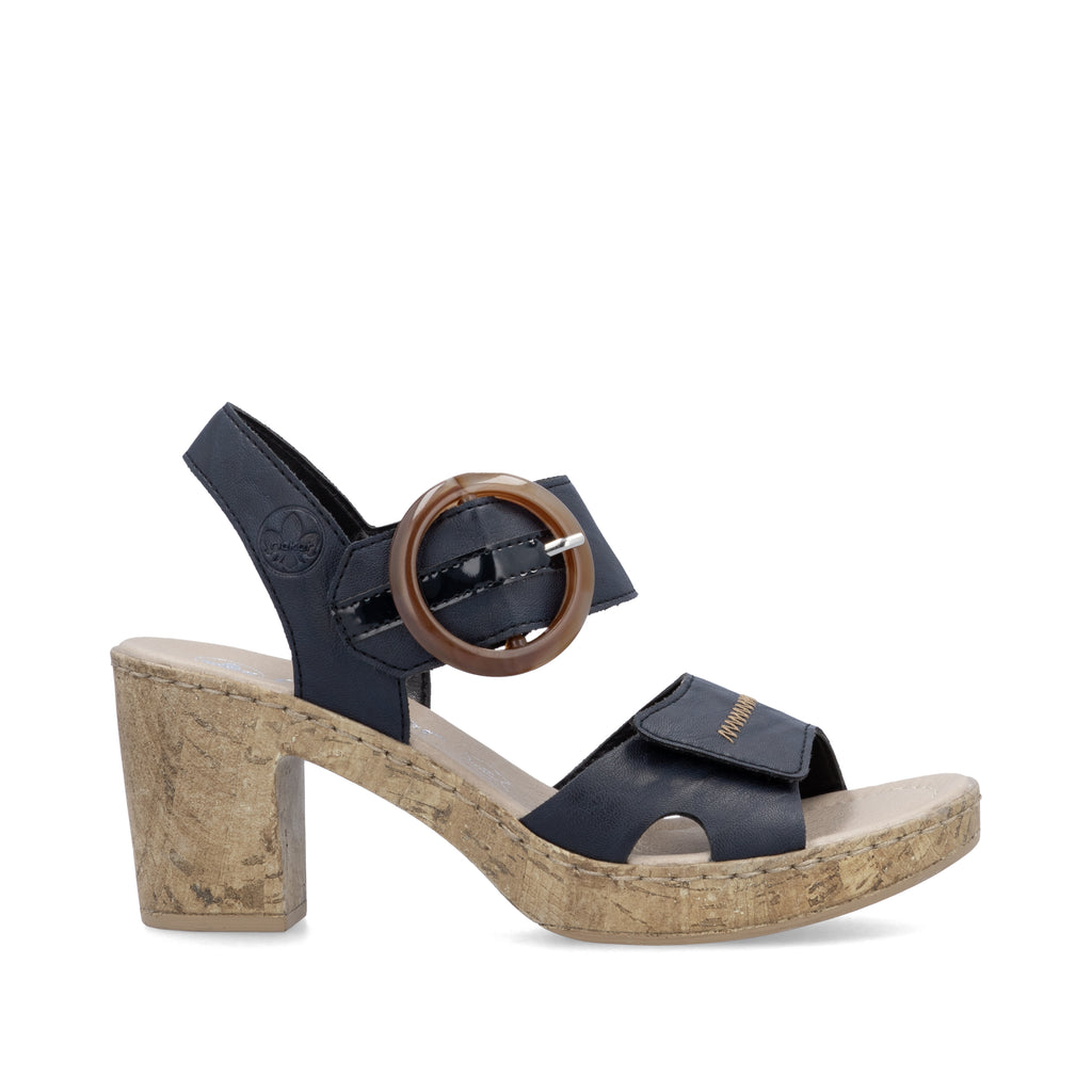Blue Hook & Loop Sandals for Women | Rieker 66876-14