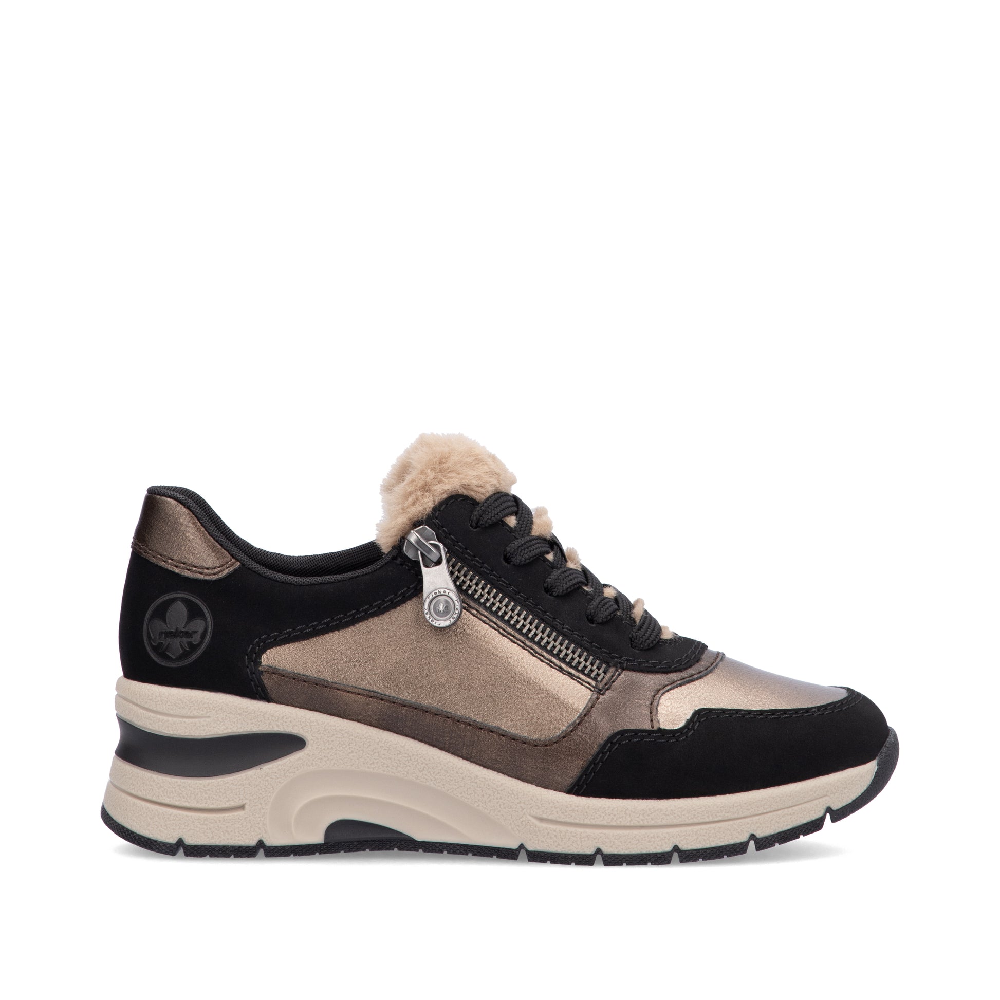Beige Zip Shoes for Women | Rieker N9301-90