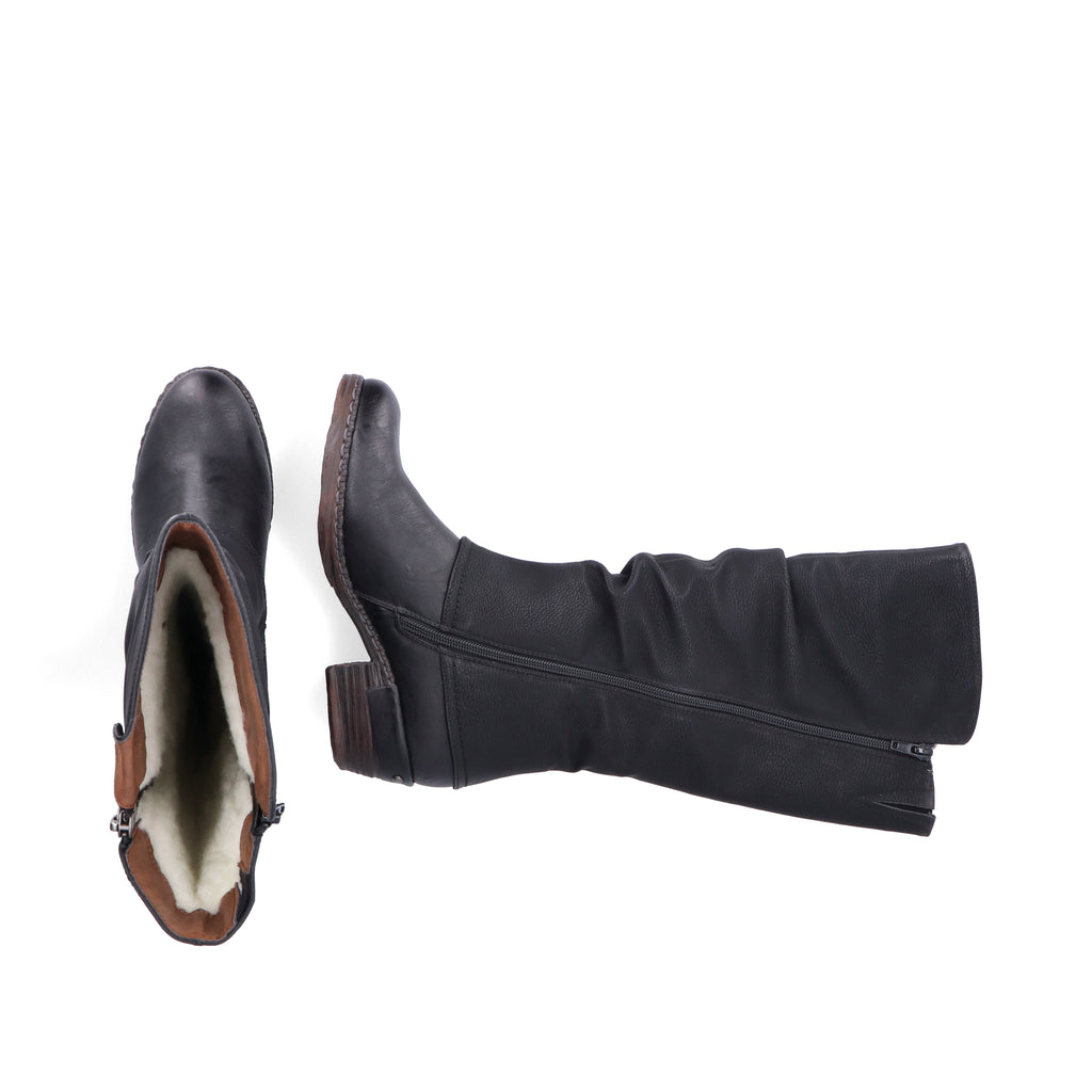 Black Zip Boots for Women | Rieker 93655-00