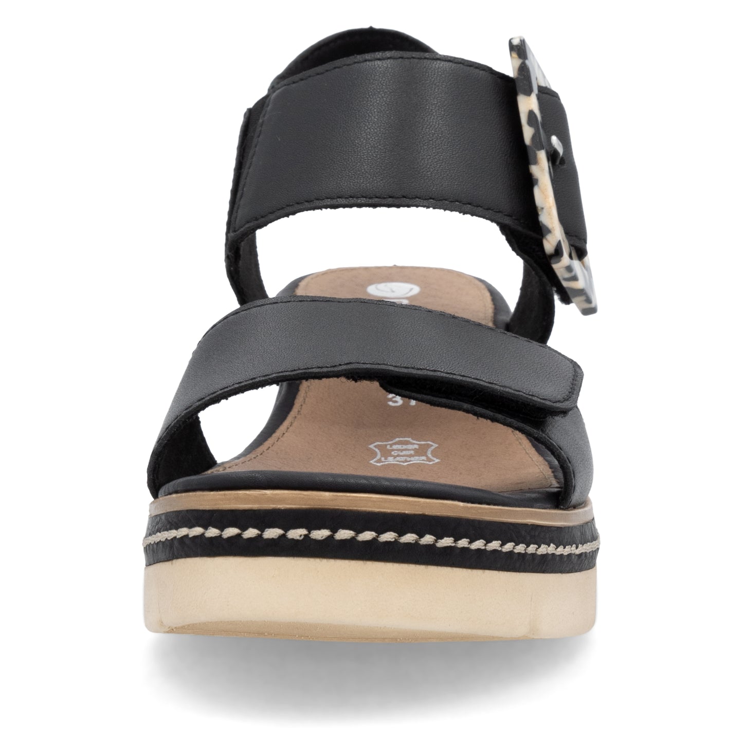 remonte Women's Wedge Sandal - Black | D2L53-00