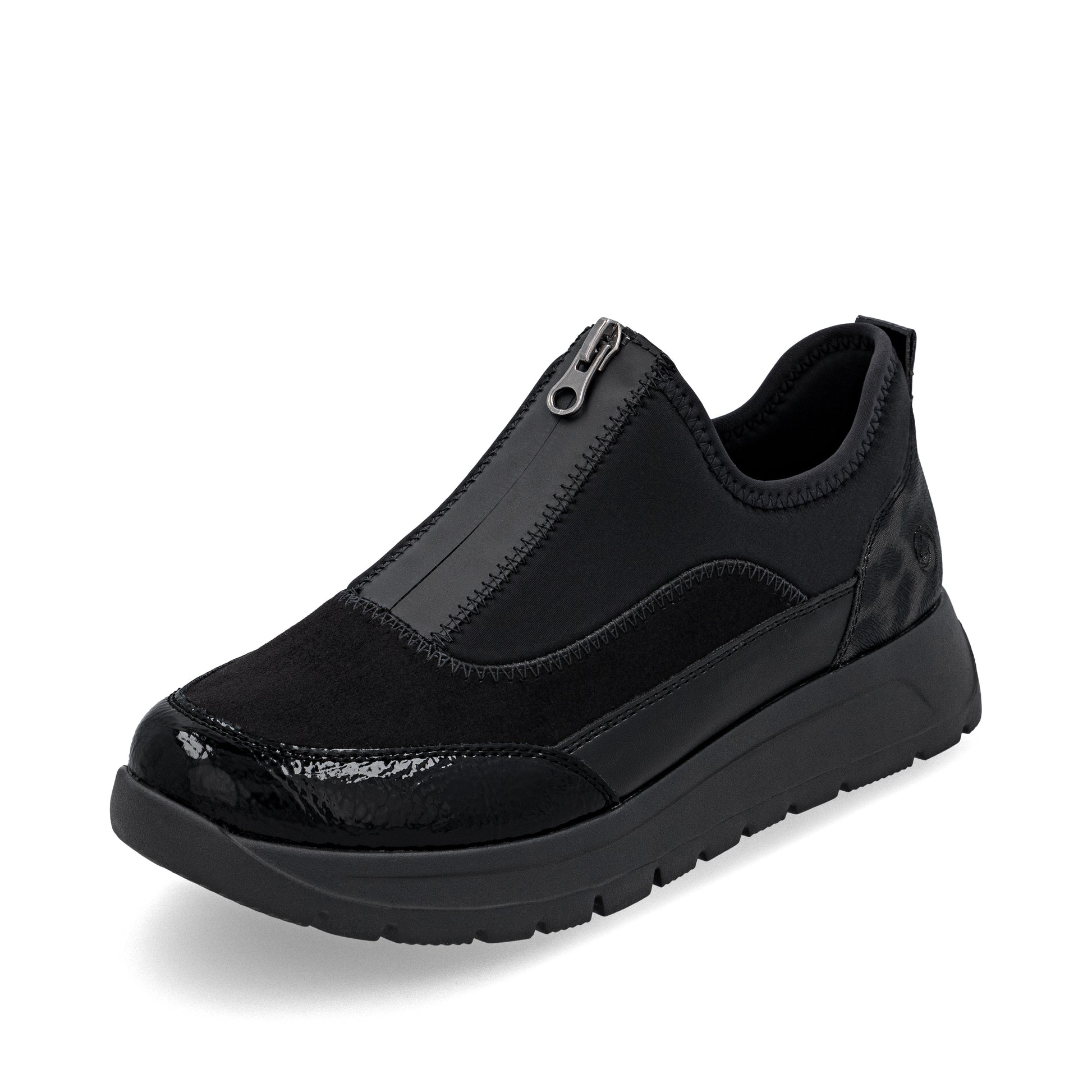 Black Zip Shoes for Women | Remonte D2V01-04