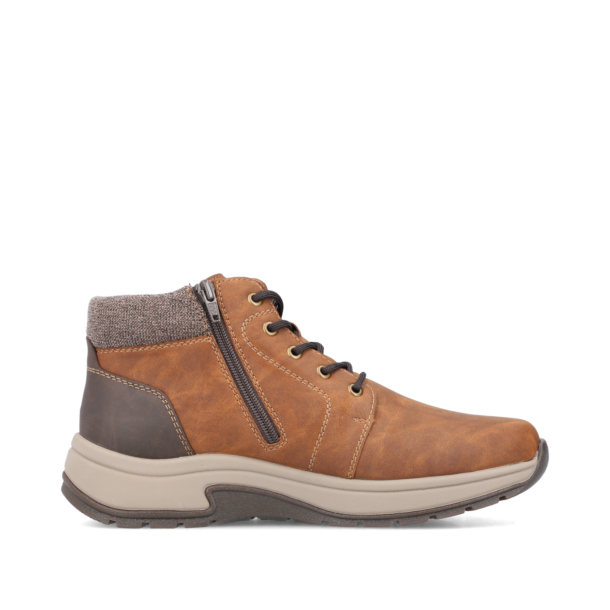 Brown Zip Boots for Men | Rieker 11030-25