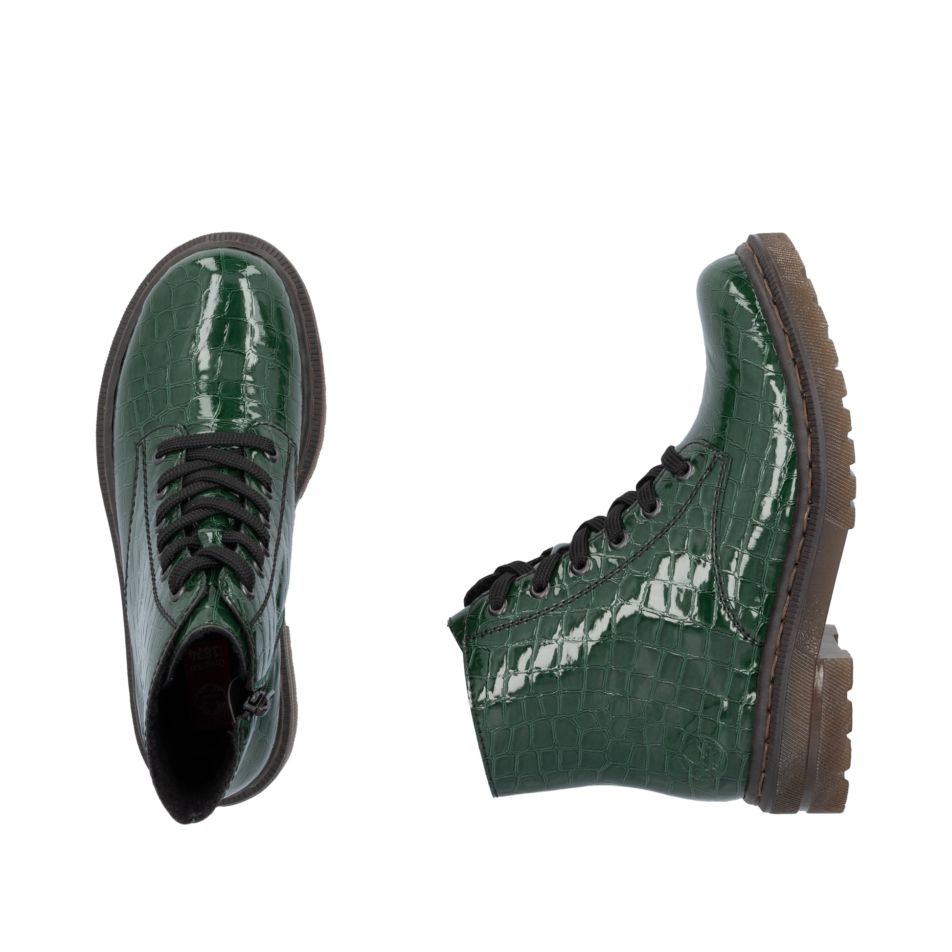 Green Zip Boots for Women | Rieker 78240-54